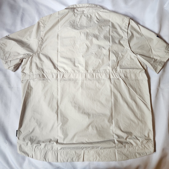 Nike NFL LA Rams Men's Sideline Coaches Half-Zip Short Sleeve Jacket Cream Color - Picture 12 of 12